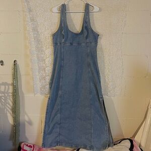 American eagle denim maxi dress
